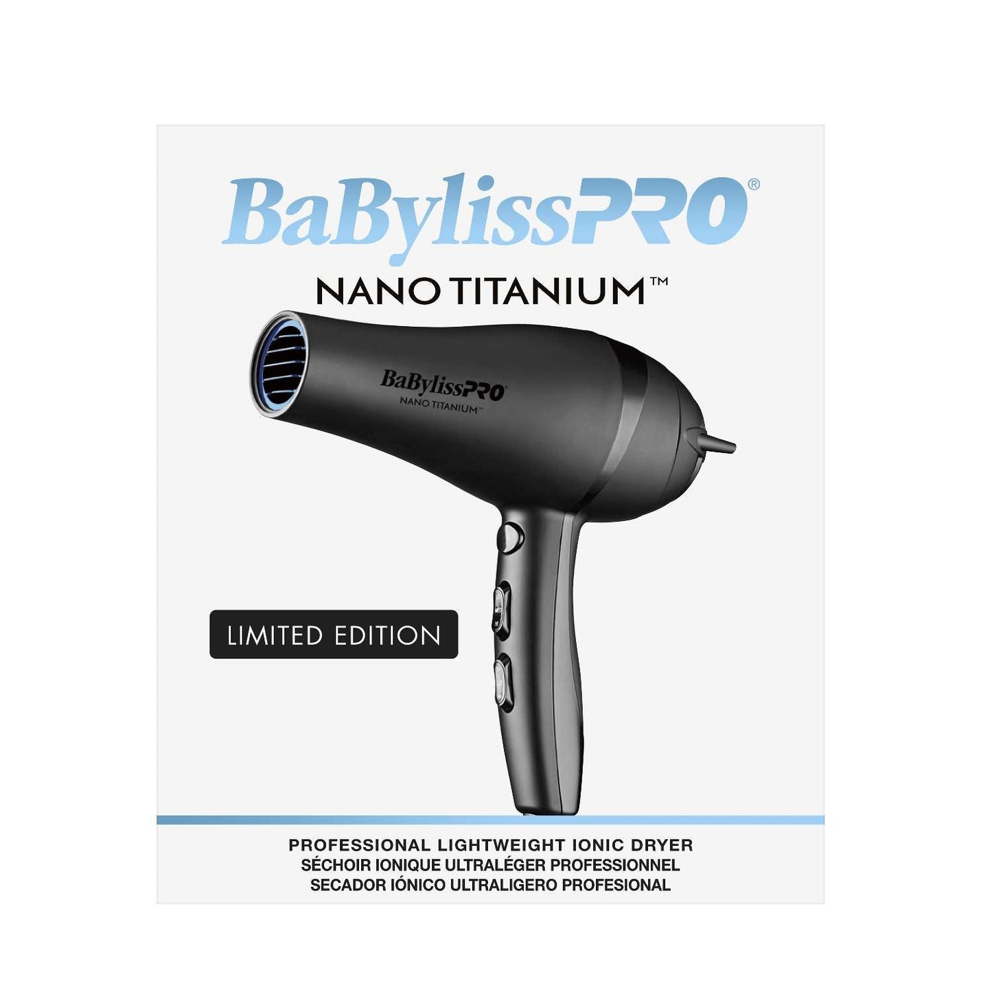 Babyliss Nano Titanium Dryer Mid-Size Blue/Black Limited Edition