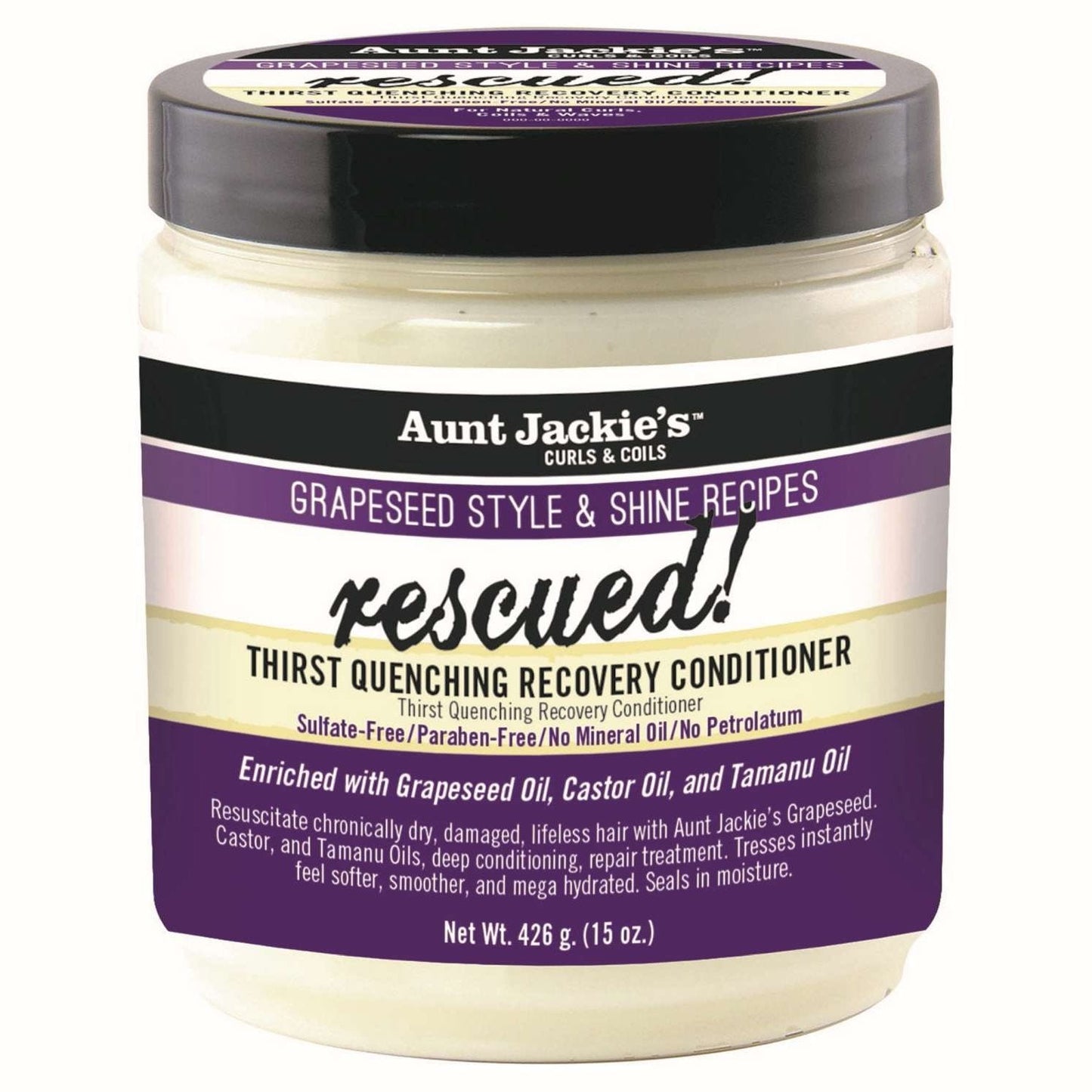 Aunt Jackies Aunt Jackies Grapeseed Rescued 15 Oz