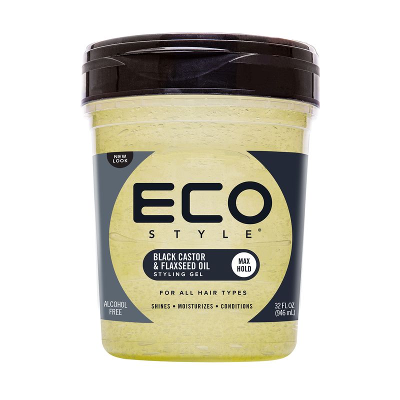 Eco Styler Styling Gel Black Castor Flaxseed Oil 32 Oz